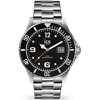Eis uhr Eis japanische Quarz Analog Man Uhr mit Edelstahl Armband IC016031