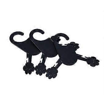 Pet Clothes Rack Durable Rack for Storage 12Pcs Black Plastic Hangers
