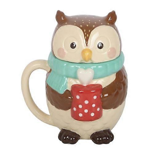 Something Different Oliver Owl 380ml Lidded Mug