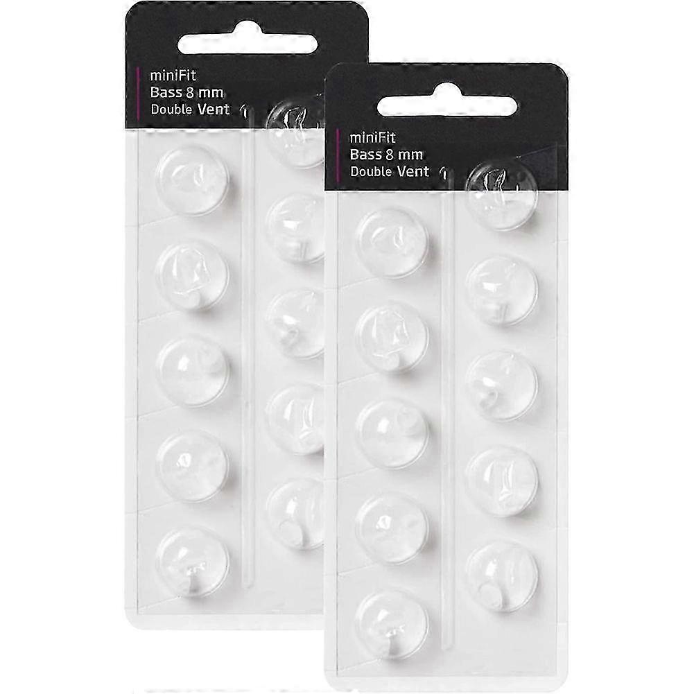 Silicone 8mm Double Vent Hearing Domes