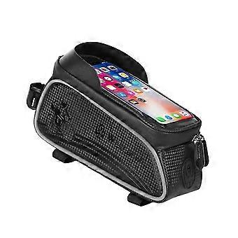 vest cykling cykeltaske cykel top forreste rør ramme taske vandtæt 6,5 tommer telefontaske opbevaring berøringsskærm MTB Road cykeltaske