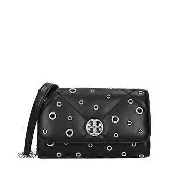 Tory Burch Black Leather Clutch Bag