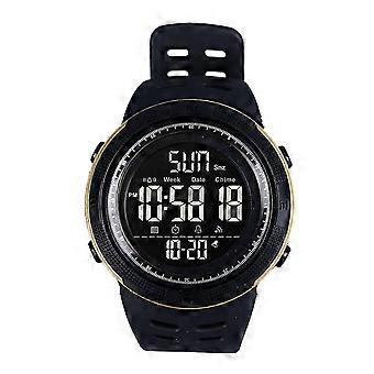 Digitaal sporthorloge voor heren, 50 meter waterbestendig, multifunctionele LED-smartwatch, stopwatch, aftelfunctie, automatische datum, alarm, nachtlampje voor buiten, elektronisch
