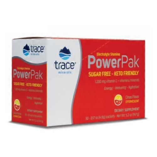 Trace Minerals Power Pak Zero Sugar Citrus, 30 Packets