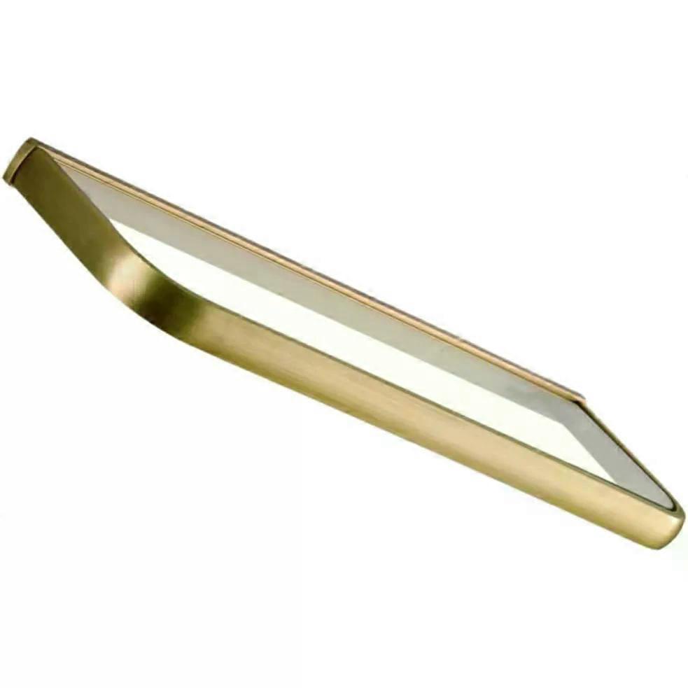 Mounted Glass Shelf Brass Chrome Frame Single Layer 50cm