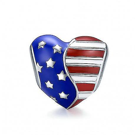 Sterling Silver Charm American Flag - 6761