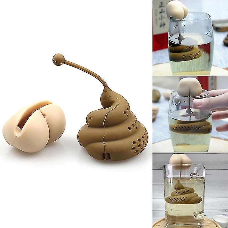 Funny Poop Shaped Tea Filter Réutilisable Silicone Tea Infuser Portable Tea Strainer