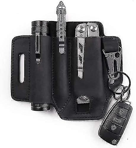 Mit Schlüsselhalter Multi Tool Pouch, Leder Gürtel Loop Taille Multitool Scheide, edc Multitool Scheide für