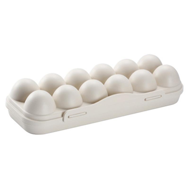 12 Grids Portable Egg Box Shockproof Plastic Egg Holder Egg Storage Box