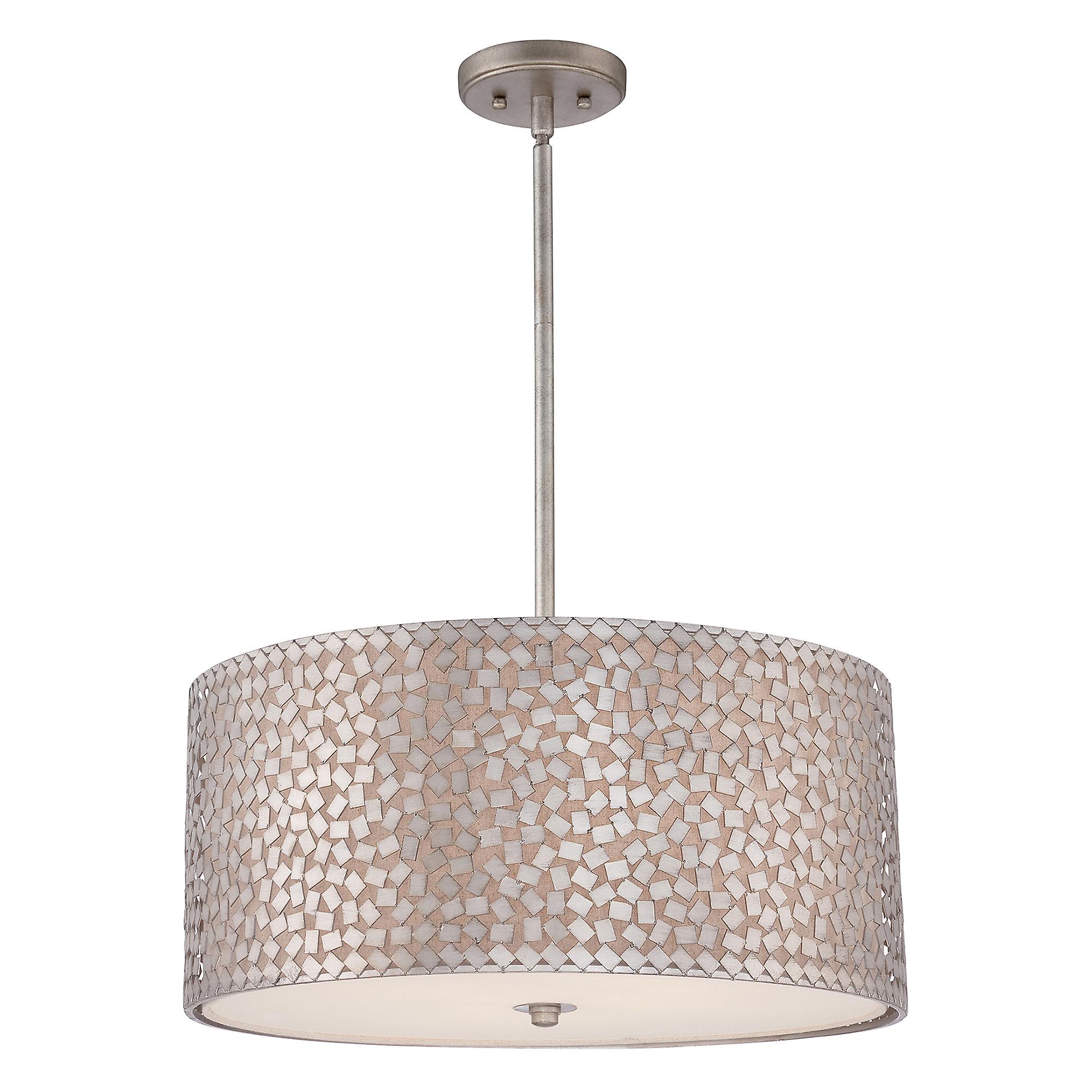 Elstead Confetti - 4 Light  Large Round Ceiling Pendant Old Silver, E27