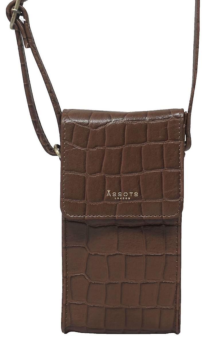 Assots London Tracy Crossbody Phone Bag - Tan