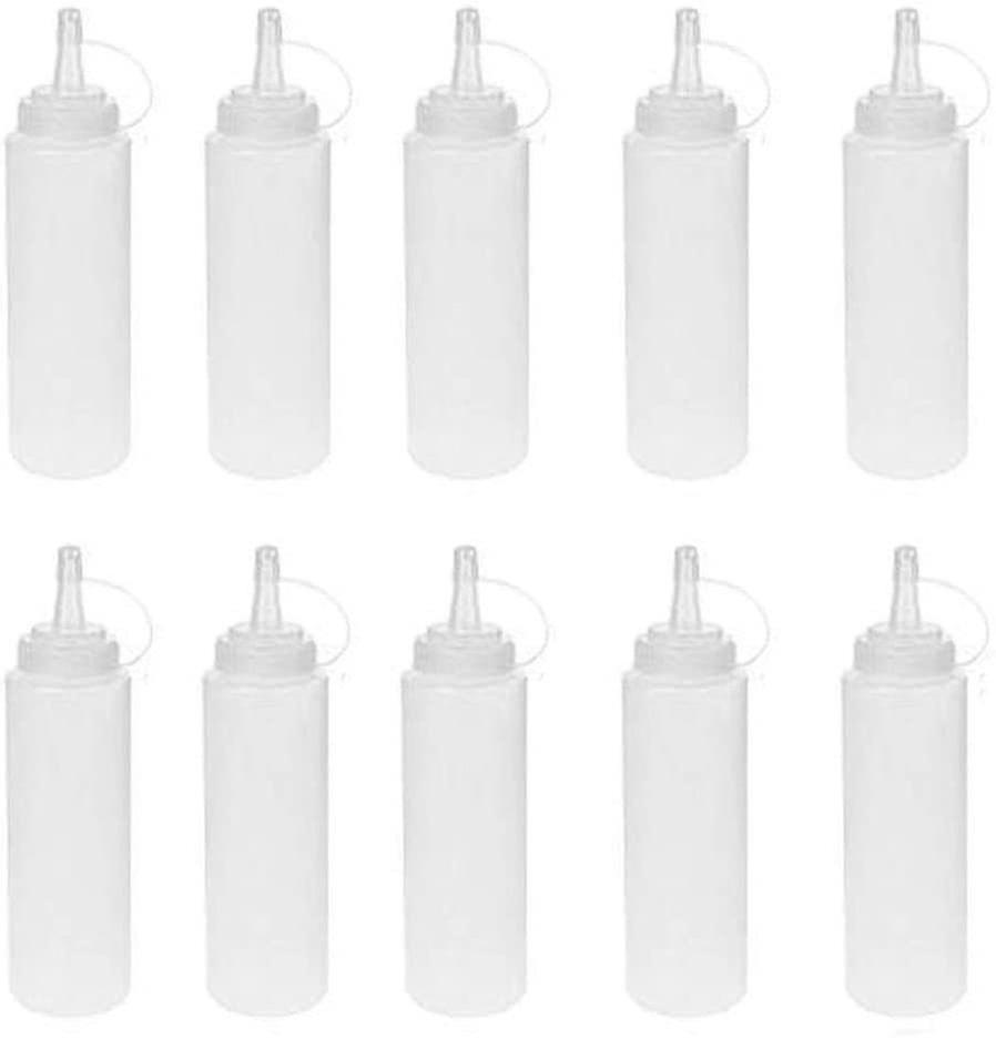 10 Pieces 8oz 240ml Squeeze Bottle, Multi-purpose Squeeze Bottle No Leak