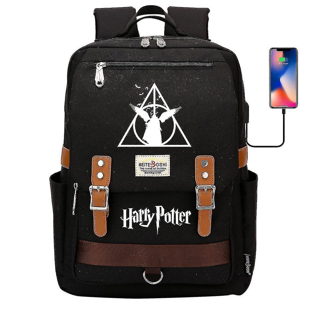 Harry Potter Sac à dos jeunesse Sac d’école Hommes et femmes Sac à dos pour ordinateur portable Voyage polyvalent Sac à dos de l’école des jeunes étudiants