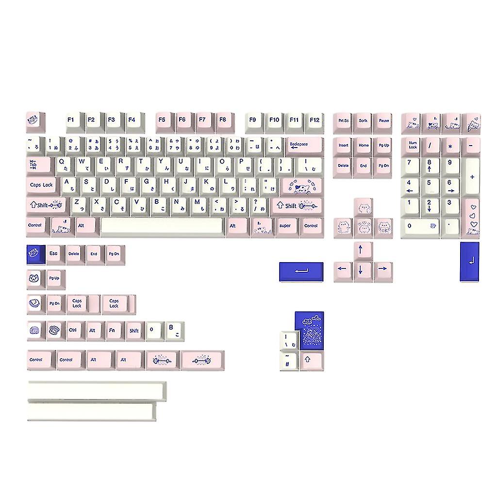 Keycaps Set Pussycat Theme Theme Compatible With 145 Keys Cherryprofile And Oil-resist
