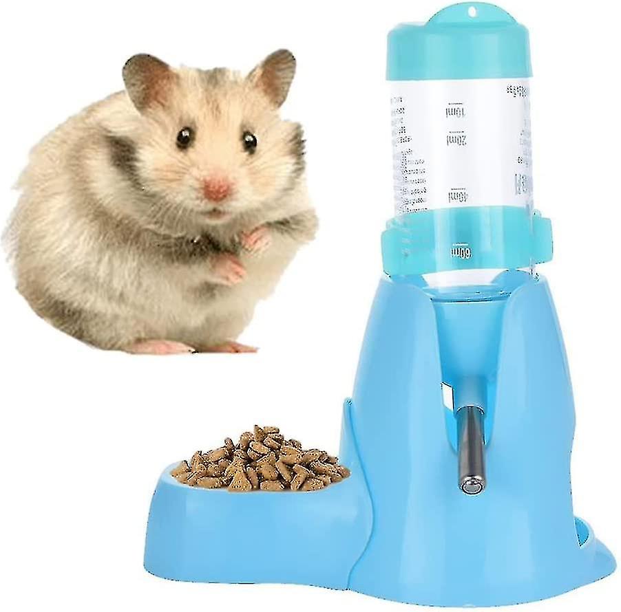 Hamster Water Bottle With Food Container Base Hut Drinking Dispenser For Lmell Dwarf
