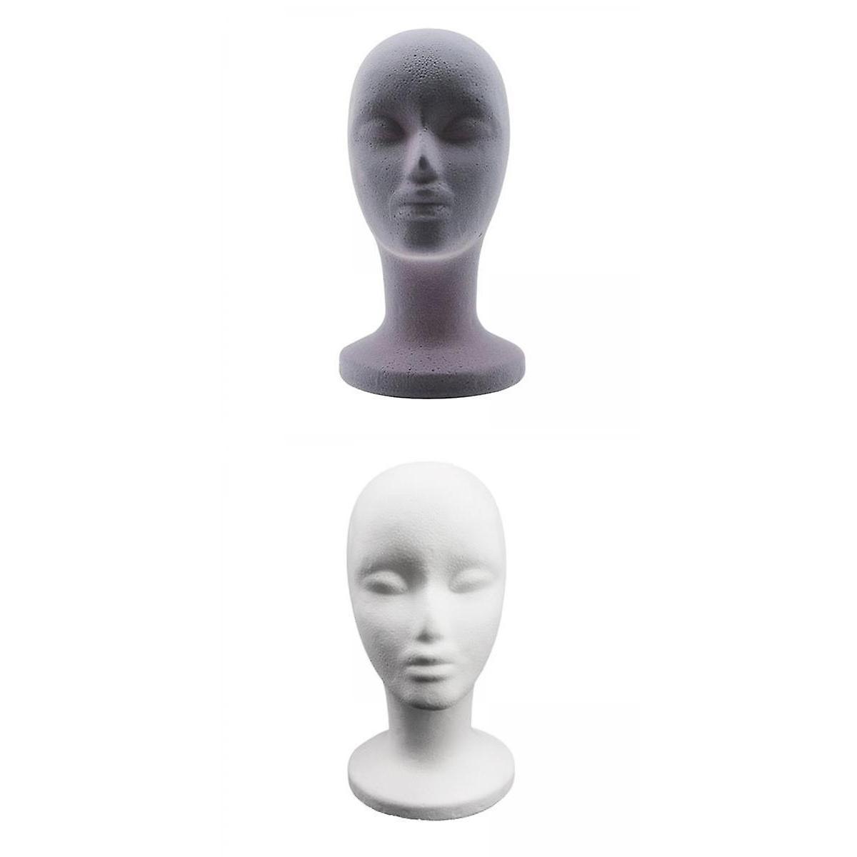2Pcs Mannequin Head Display Stand Modello Display per Cappelli Copricapo