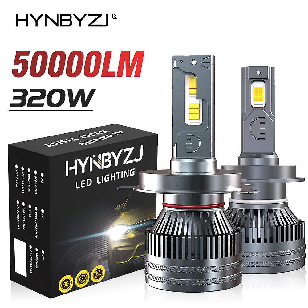-h7 Led Headlights 50000lm H1 H4 H8 H9 H11 Hb3 Hb4 Hir2 Led Bulb 9005 9006 9012 320w 6000k Turbo Lamp Csp Chip Car Light