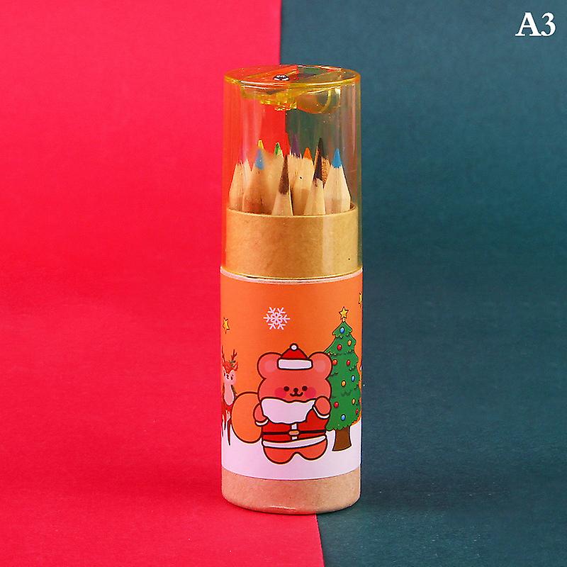 12 Box/lot Creative Christmas Animal 12 Colors Pencil Set Cartoon Painting Drawi