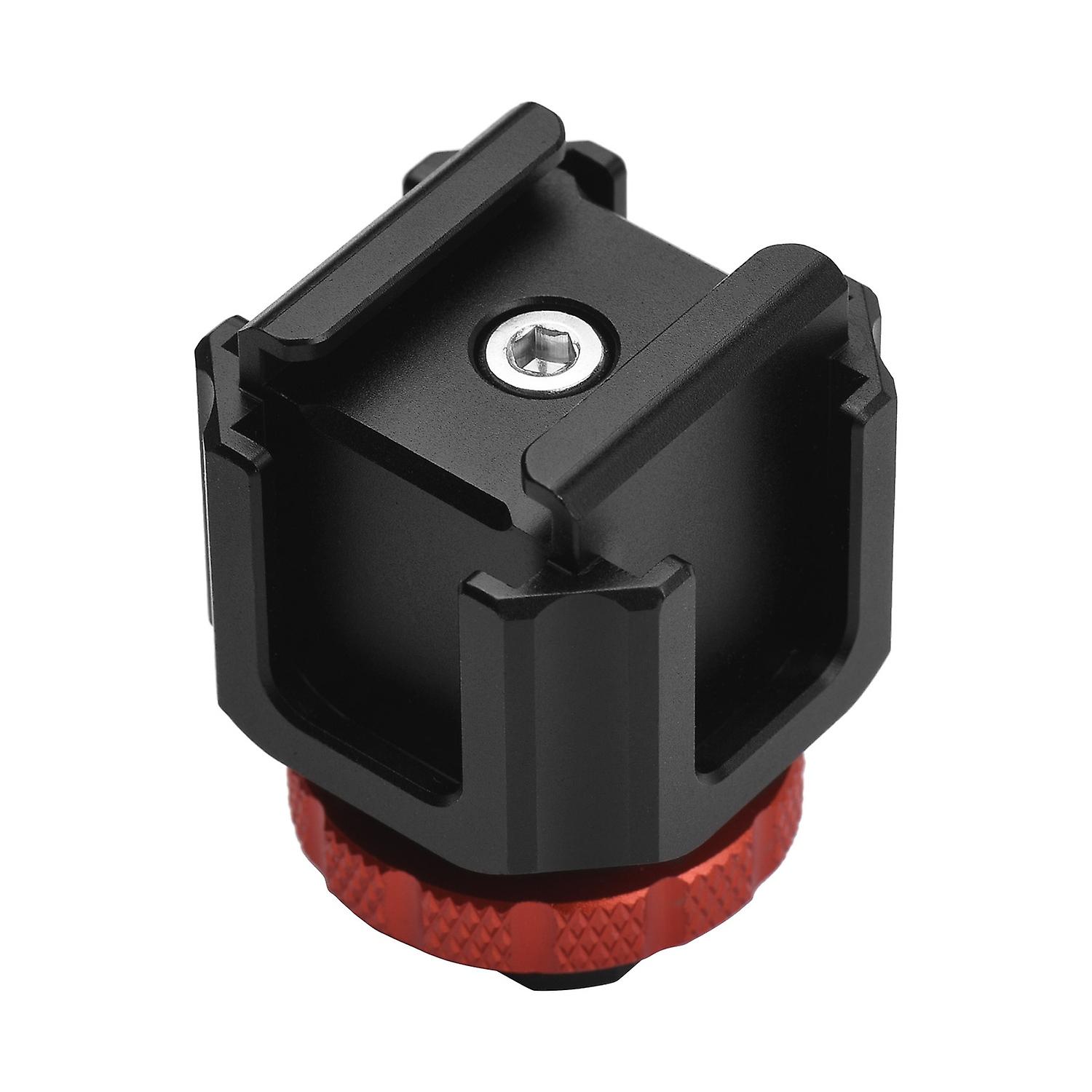 Cold Shoe  Adapter Bracket Lightweight Aluminum Alloy with Cold Shoe Mounts Extension for DSLR ILDC 