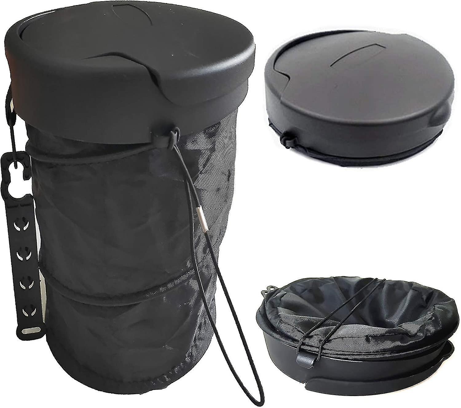 Car Trash Can, Portable Car Trash Can, Car Trash Can Foldable, With Lid Can Be Hung Container, For Camping, Car Ride