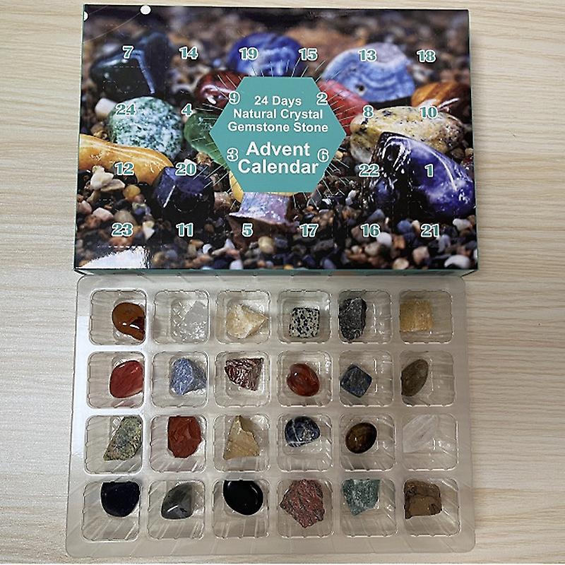 Christmas Advent Calendar,24 Days Natural Stone Gift Box,2024 Advent Calendar