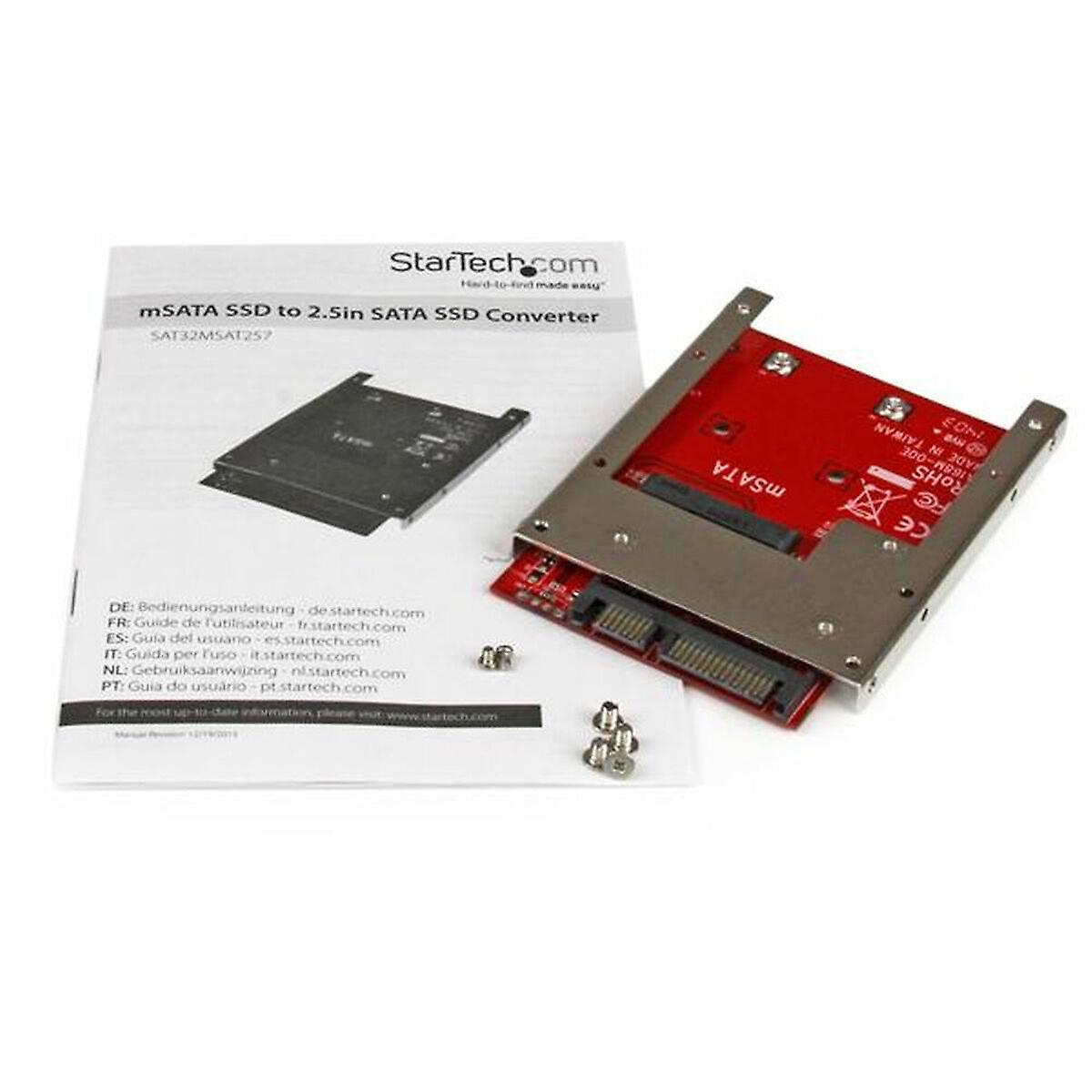 Adapter SSD Startech SAT32MSAT257 Red Silver SSD mSATA