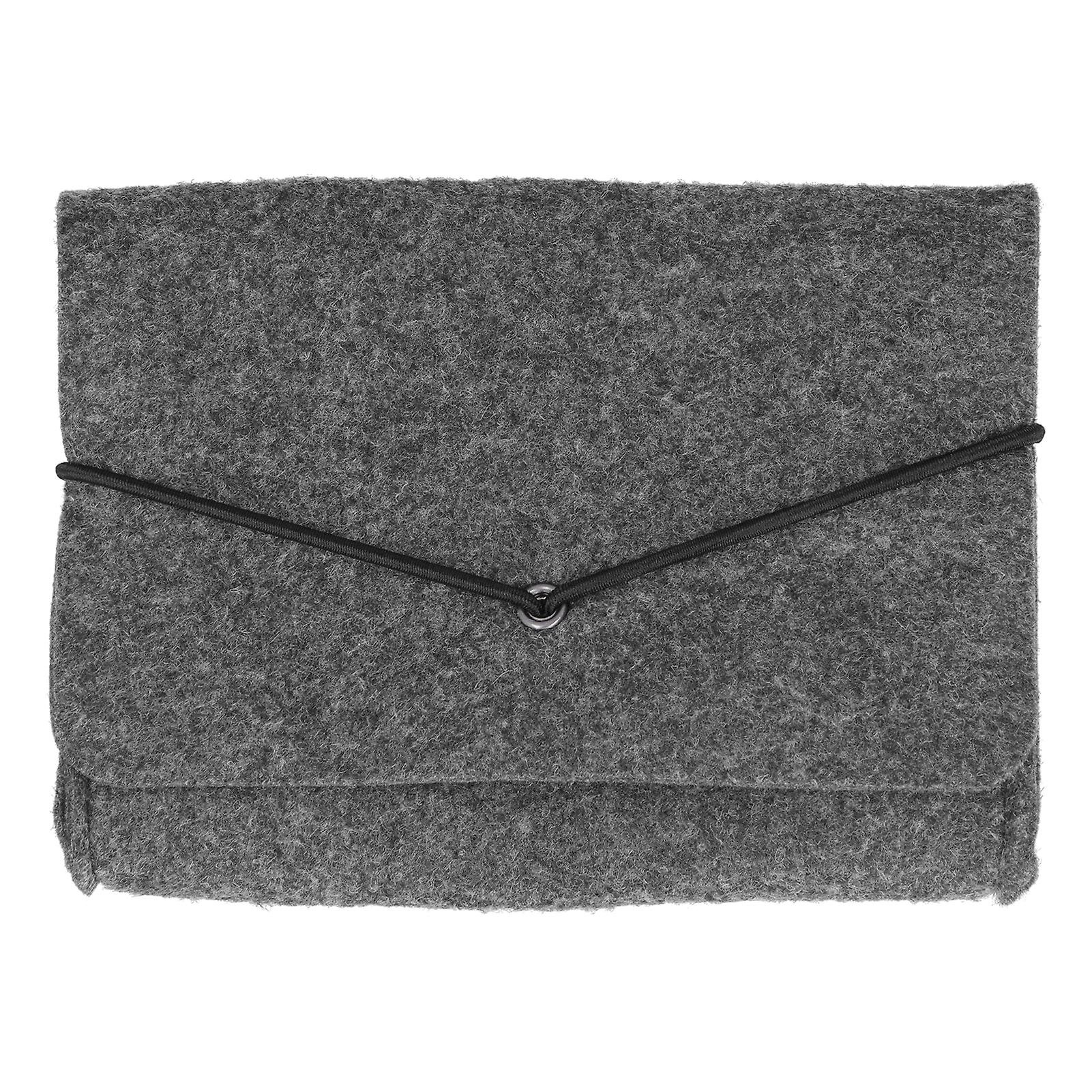 Document Bag, Premium Material Felt File Folder with Snap Button Closure for Office Home School Stationery, High-Quality Portable Storage (Black)
