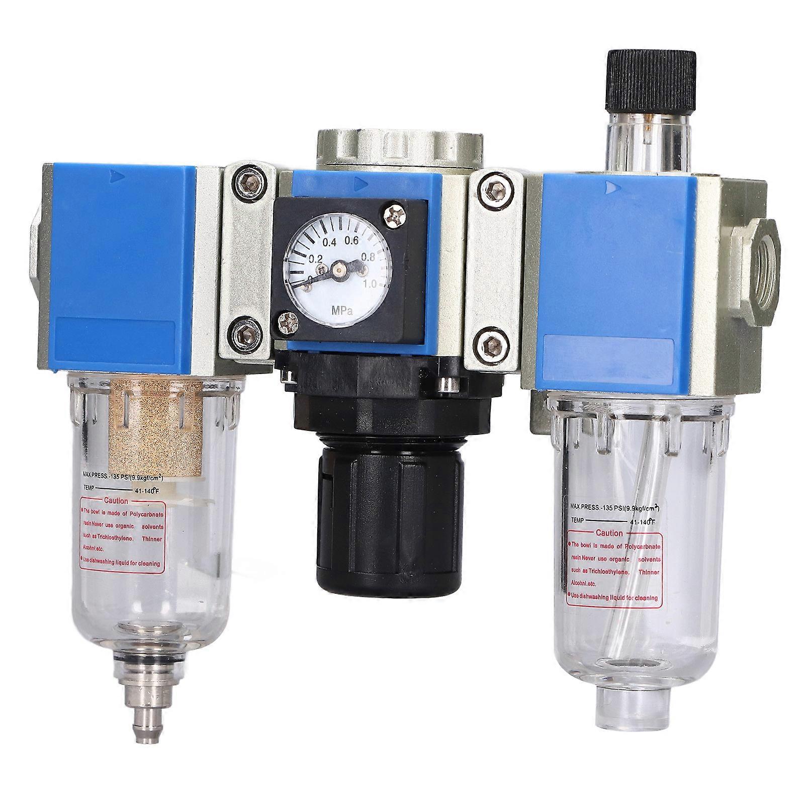 Compressed Air Filter Regulator Lubricator Combo Water Oil Separator 3 in 1 3 UnitGC200-08