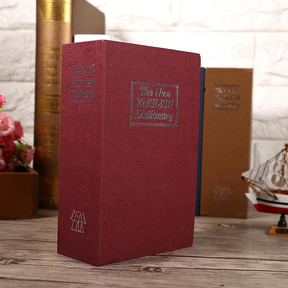 Security Lock Dictionary Safe 11.5x5.5x18cm Red Hidden Locker Box