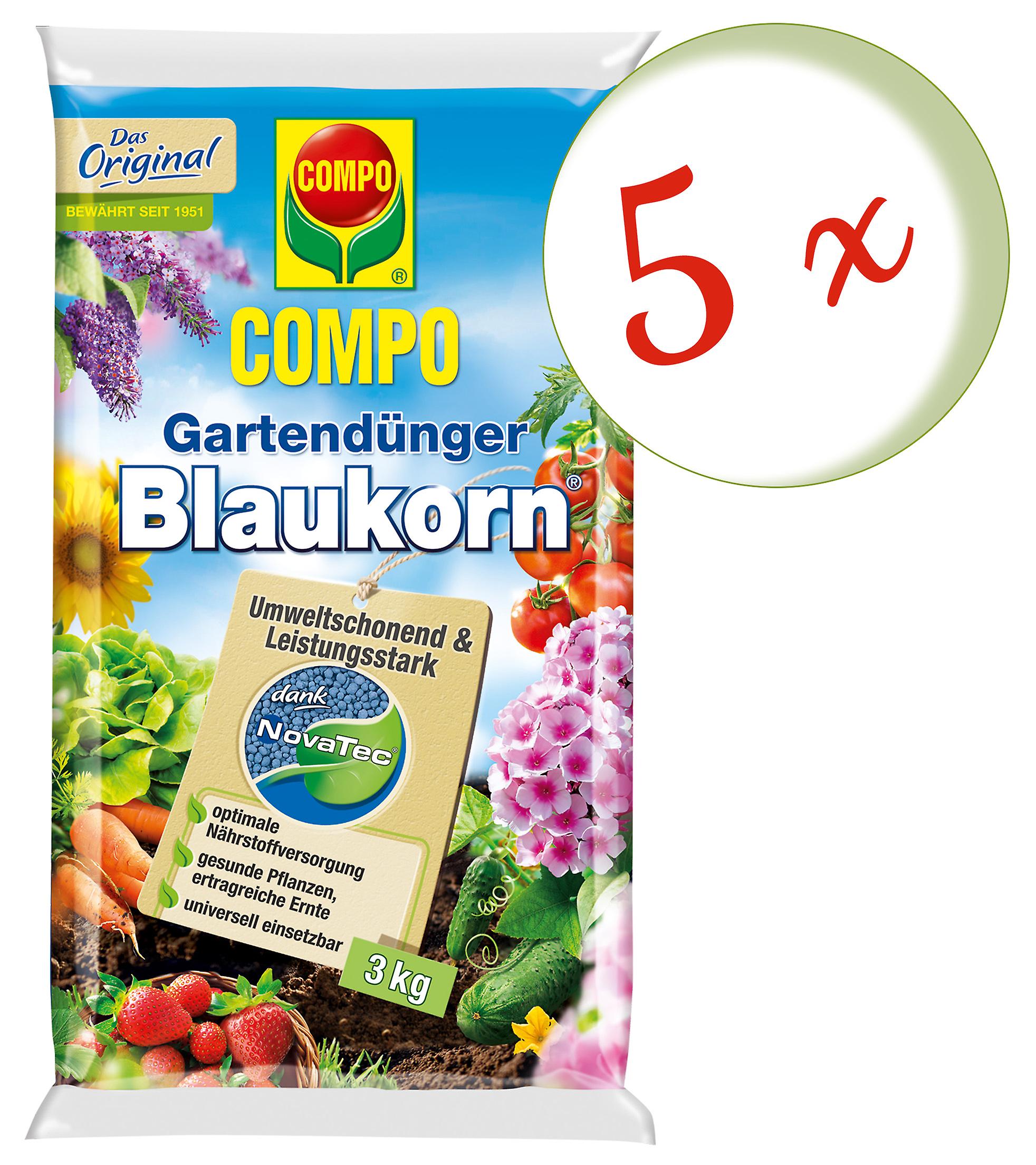 5 × كومبو حديقة الأسمدة Blaukorn® نوفاتيك® 3 كجم