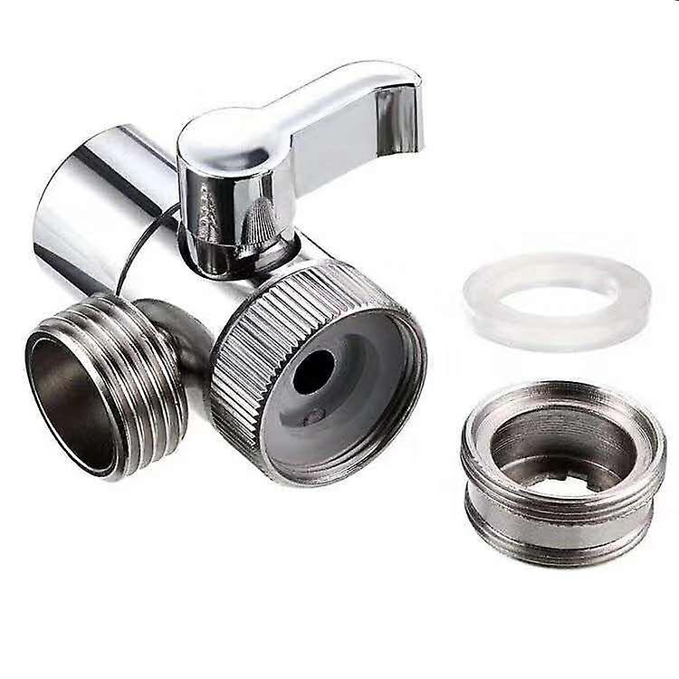 3 Way Shower Diverter Valve Hand Shower Diverter Valve Stop Valve for Kitchen or Bathroom with Faucet Adapter M22-G1/2”