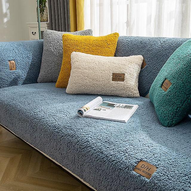 Soild Color Sofa Covers Towel Soft Plush Comfortable Couch Cover for Living Room L-shaped Sofa Decor Decorative Sectional Sofa Covers