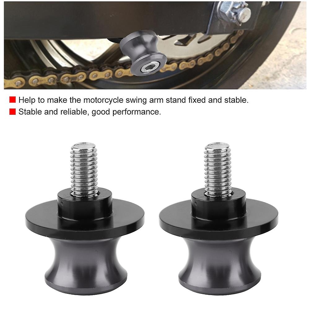 2pcs 8mm Motorcycle CNC Rear Stand Swing Arm Spool Sliders Stand Swingarm Bobbins (Titanium)