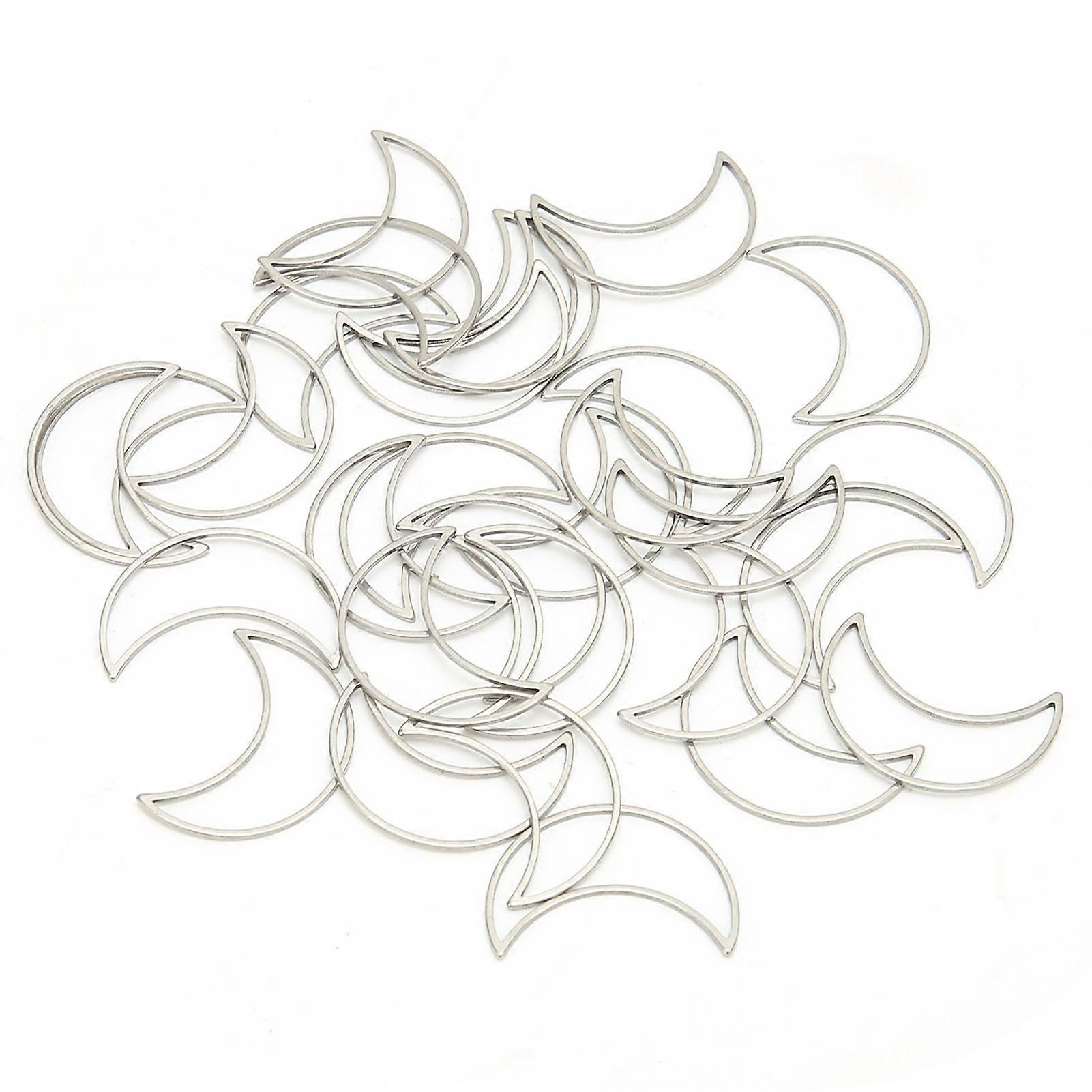 Moon Shape Bezels - 30pcs Large Metal Frames for Resin Jewelry Crafting