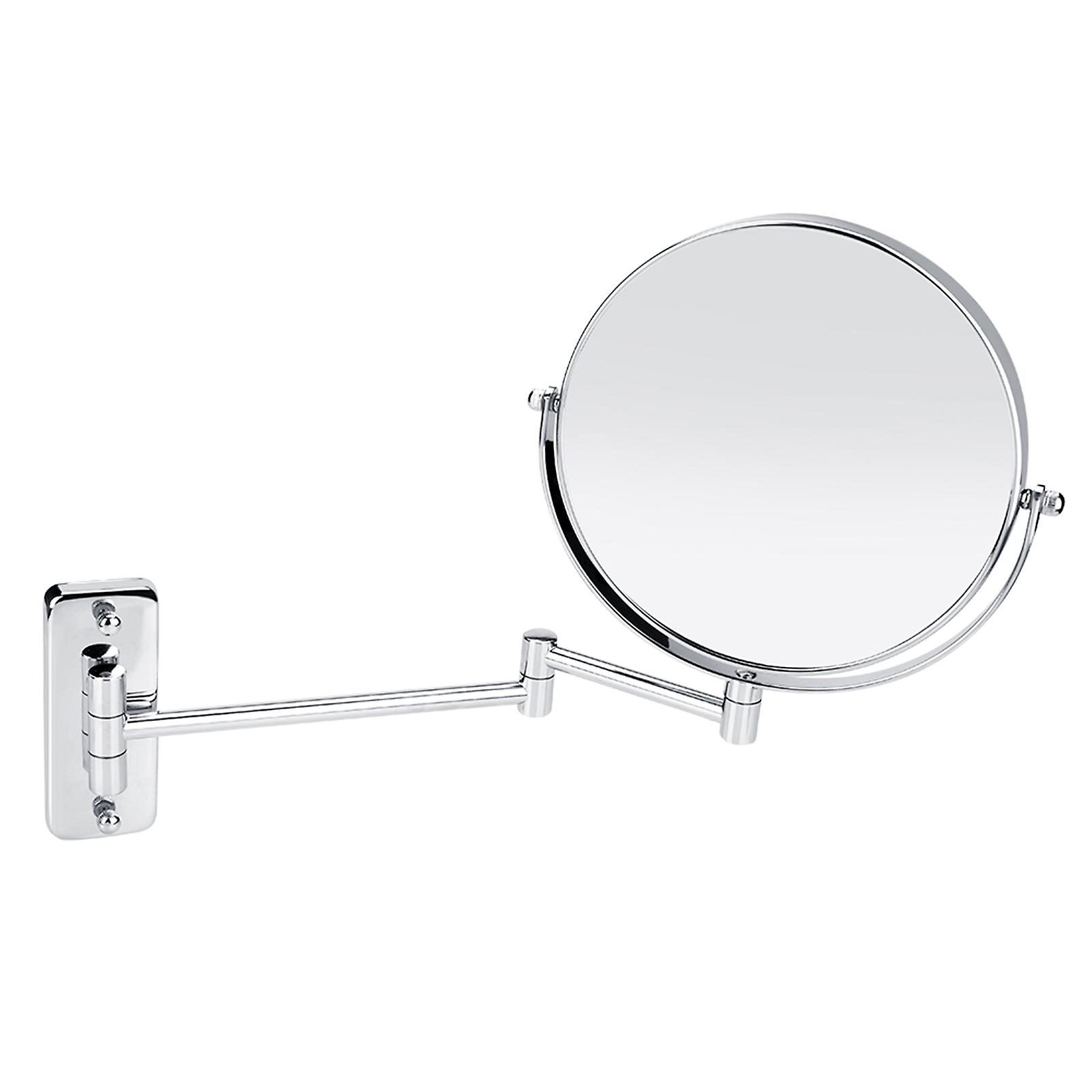 8' Wall Mount Makeup Mirror Double-Sided Swivel Mirror 3X Magnifying Vanity Wall Mounted
