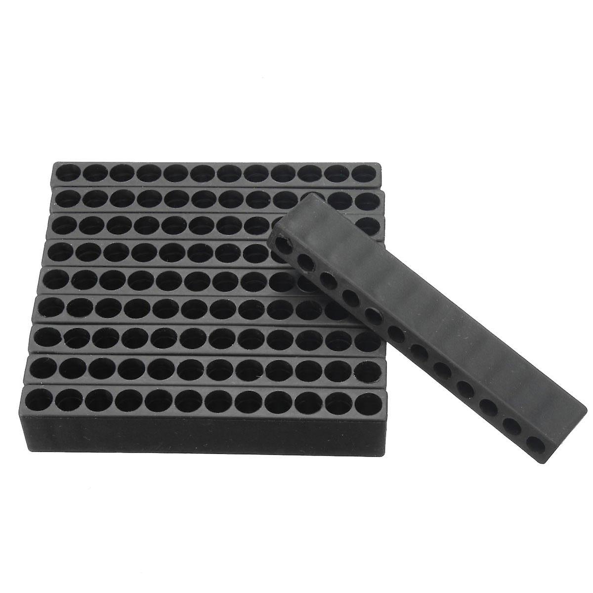 10Pcs 12 Holes Hex Shank Plastic Screwdriver Bits Storage Deck Screwdriver Bit Head Storage Case