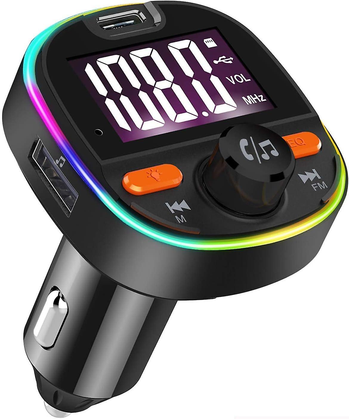 FM Transmitter,Car Bluetooth Radio Adaptor,Hands-Free Car Kit with PD3.0