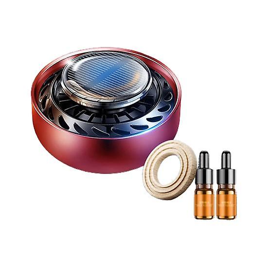 Car Air Freshener Solid Solar Power Spin Fan Car Aromatherapy Fragrance Diffuser Ornament