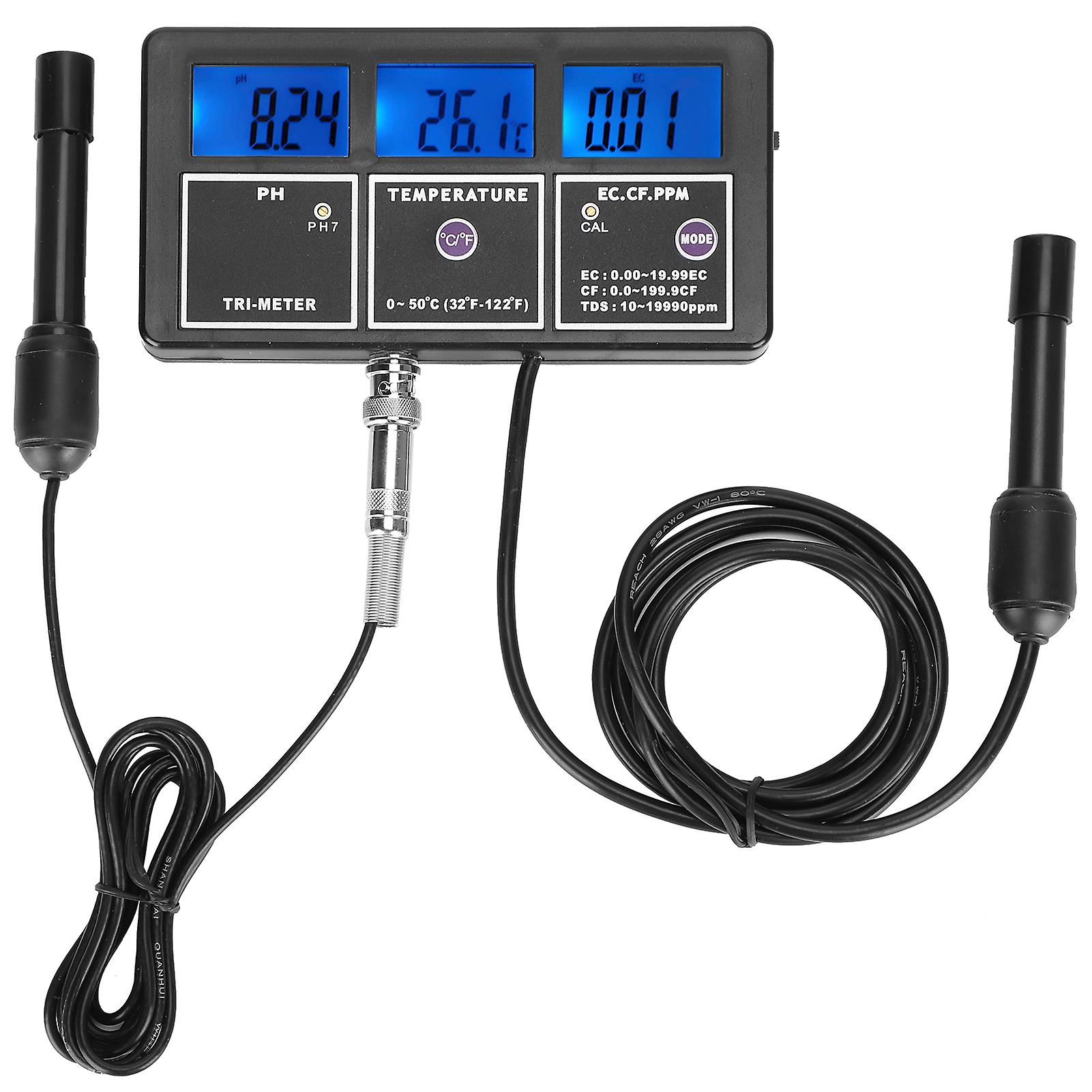 Water Quality Monitor Multi Parameter PH EC CF TDS Temperature Testing Meter EU 230VAC 50Hz