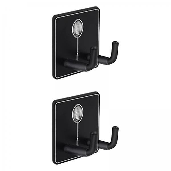 3x2 Pieces Badminton Racket Hook Metal Wall Mounted Racket Rack Hanging Hook