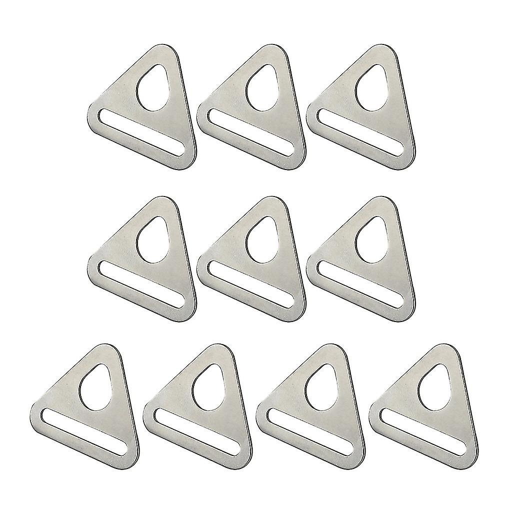 10pcs Adjuster Triangle With Bar Swivel Clip D Dee Ring Buckle Cast