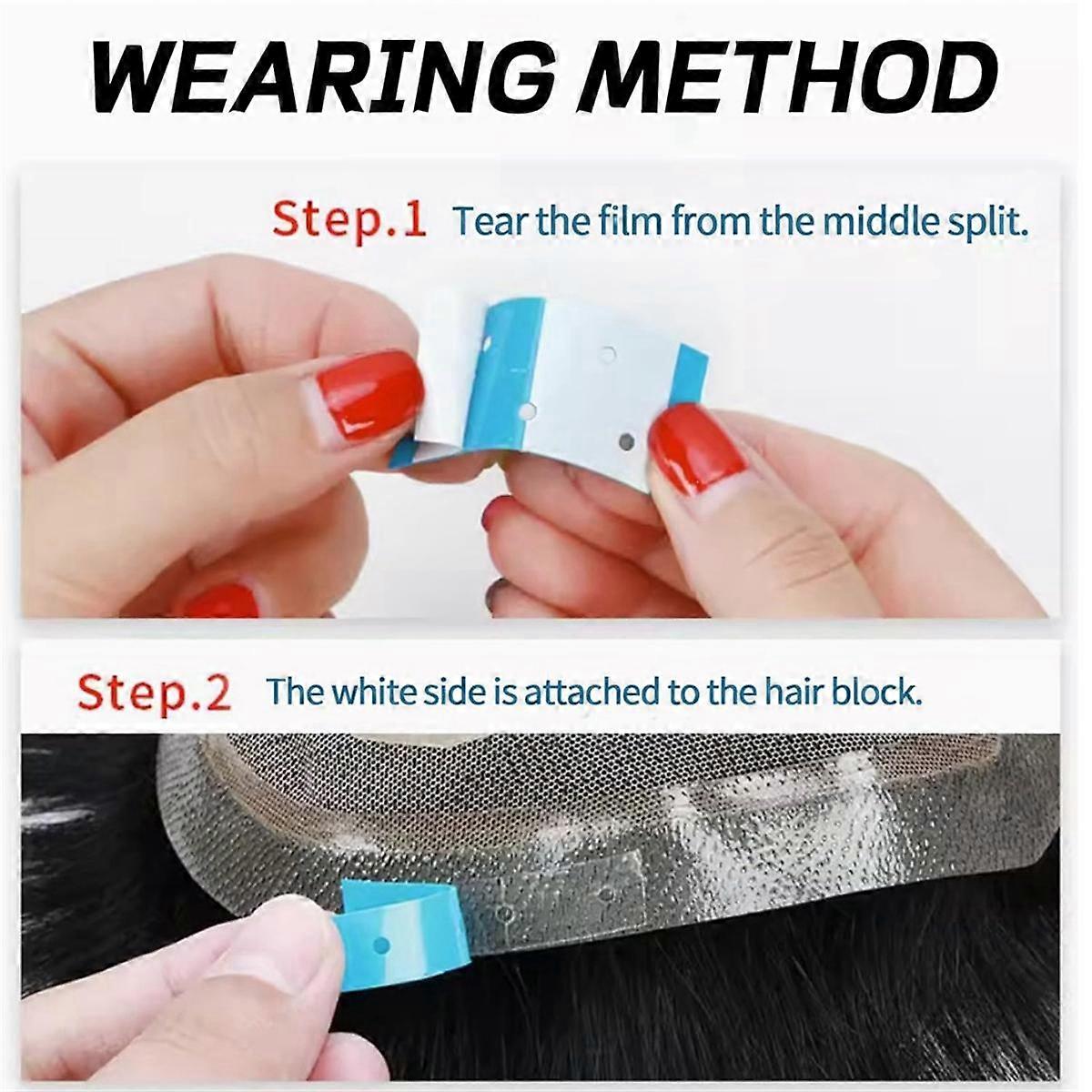 36PCS Wig Tape Strips Waterproof Double-Sided Wig Tape for Lace Wig Blue Adhesive Tape for Wigs Hai