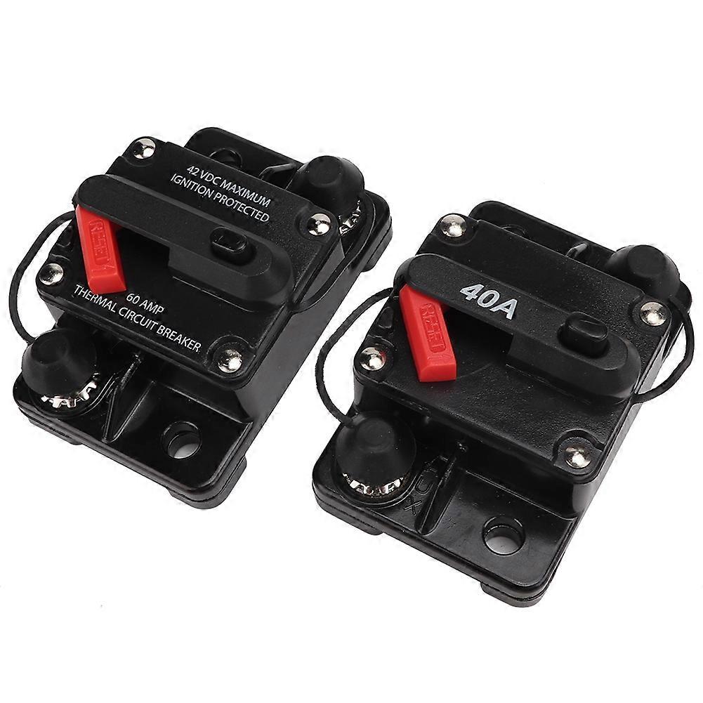 12V 40A/60A Car Stereo Audio Inline Circuit Breaker Fuse Self~Recovery Fuse E2U566