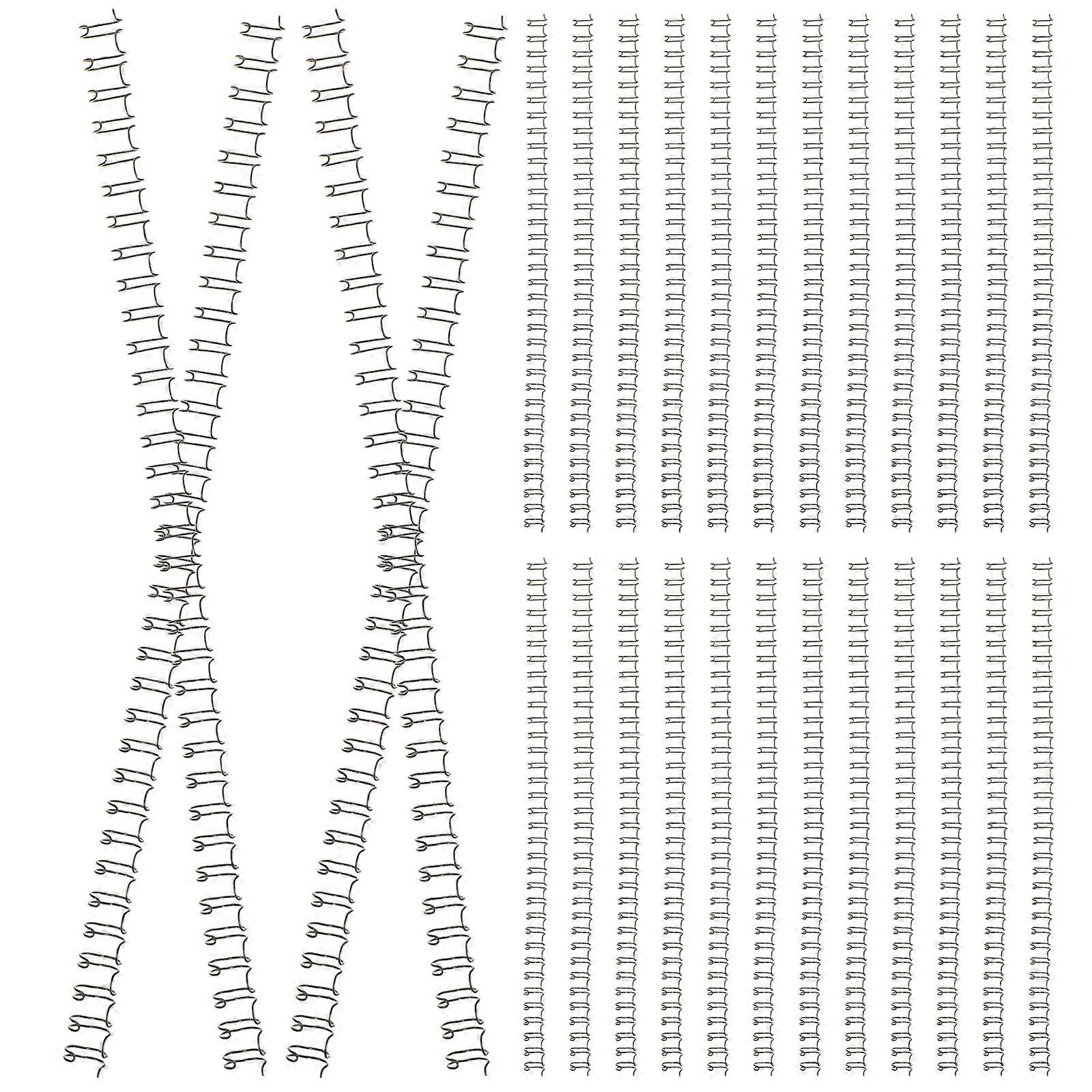 100Pcs Loose Leaf Binder Ringer Notebook Spiral Binding Coils Double Loop Wire Binding Rings
