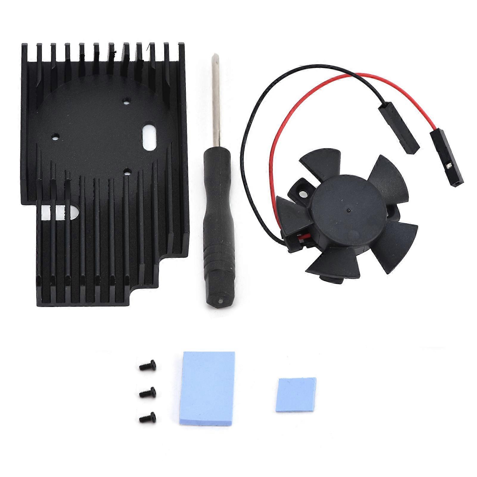 Dissipatori di calore per Raspberry Pi 4 Vernice anticorrosiva in lega di alluminio liscia con ventola