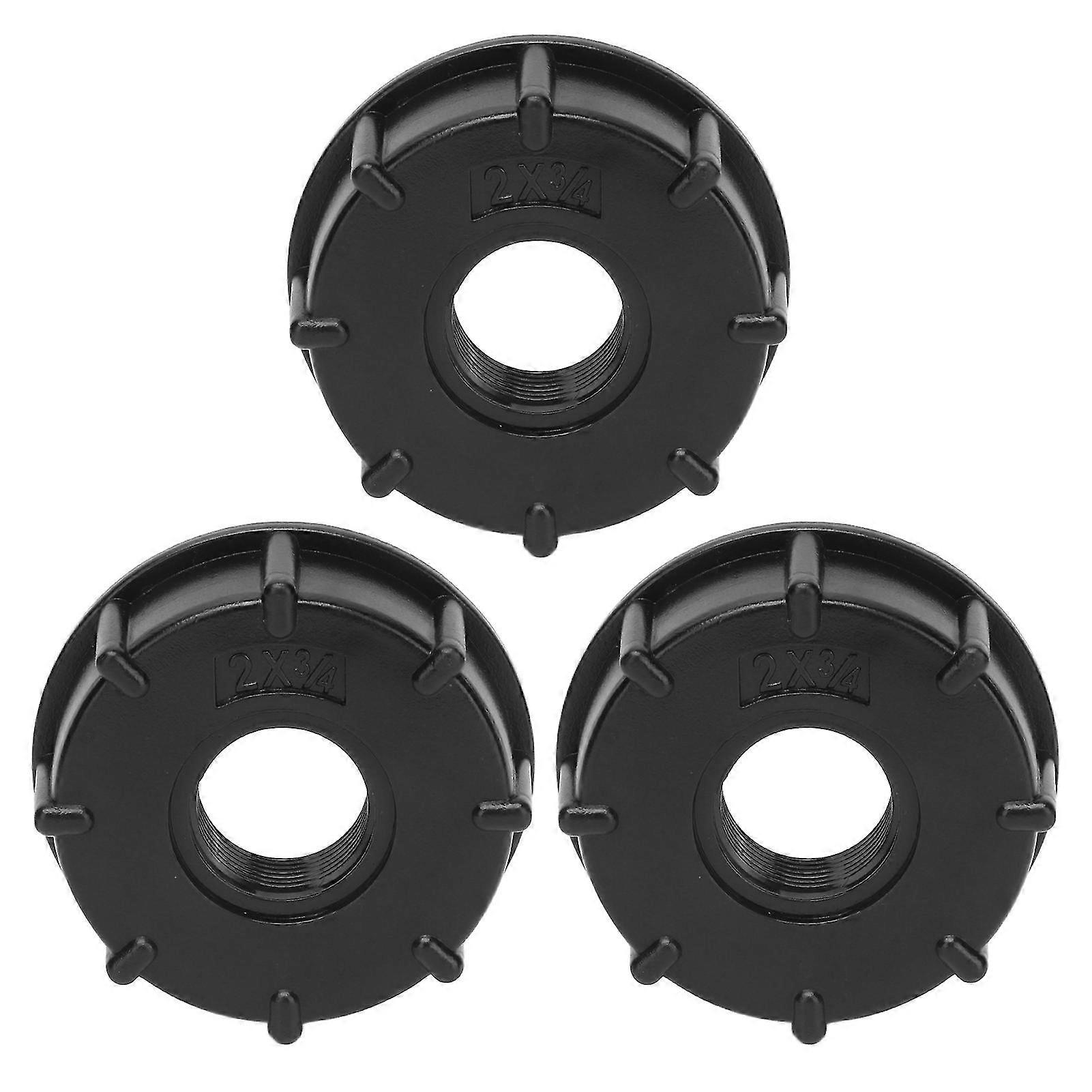 3Pcs IBC Tank Connector Coarse Thread Hose Drain Adapter Plastic Fitting 60mm Inner DiameterG3/4