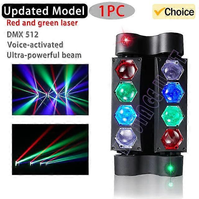 8X5w Rgbw Spider Moving Head 4in1 Led Effect Strip Strobe Dmx Control Dj Laser Light For Disco Home Party Stage