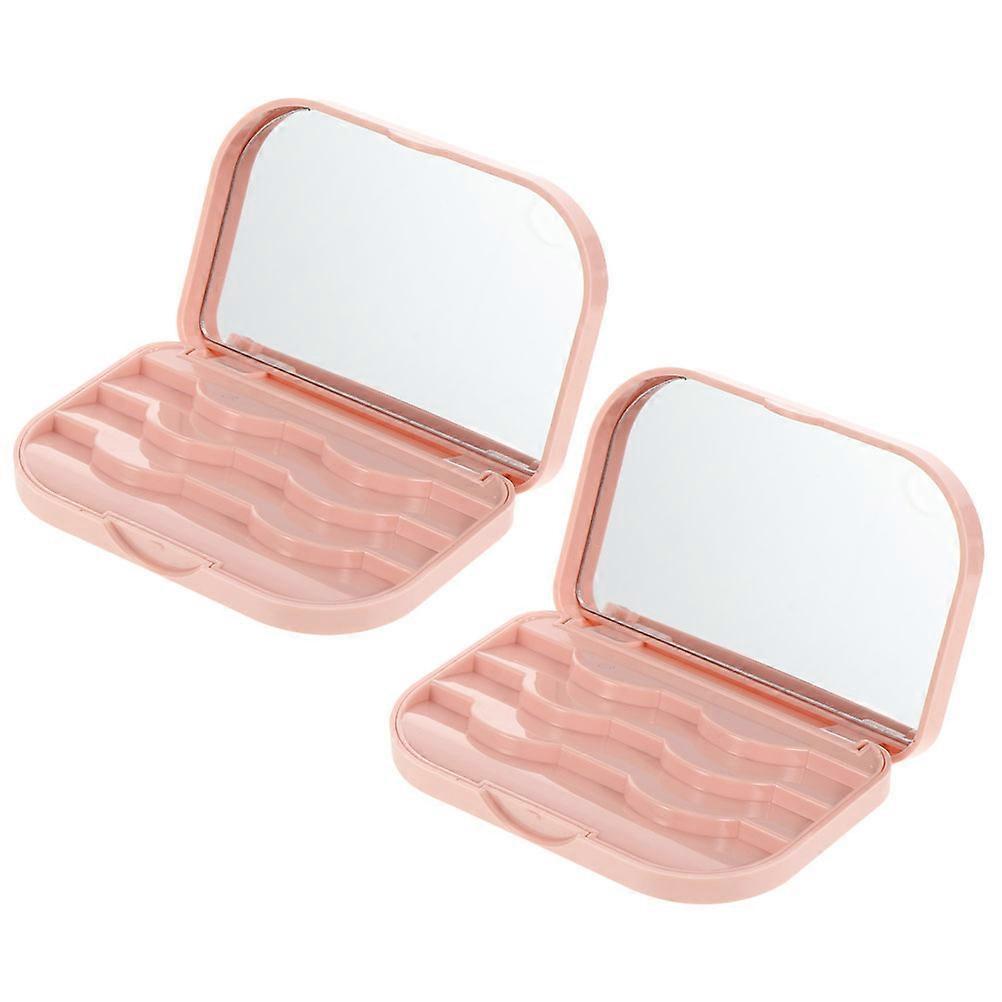 2pcs Eyelash Storage Box Eyelash Packaging Boxes False Lash Storage Container