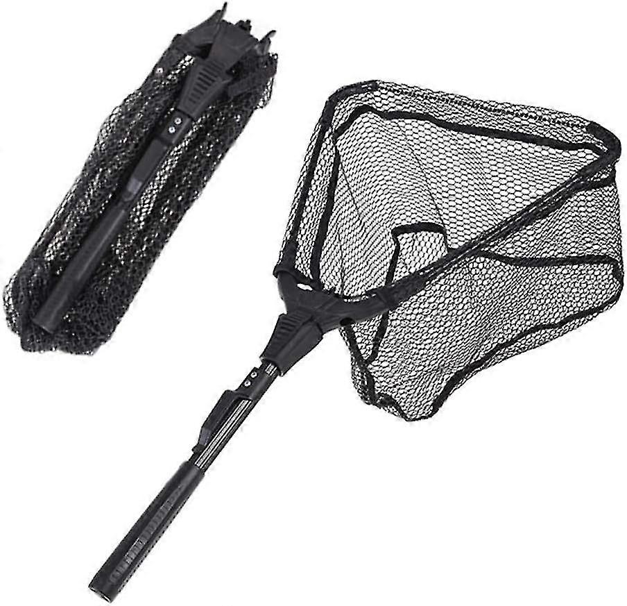 Folding Fish Landing Net Portable Collapsible Triangular Fly Fishing Net
