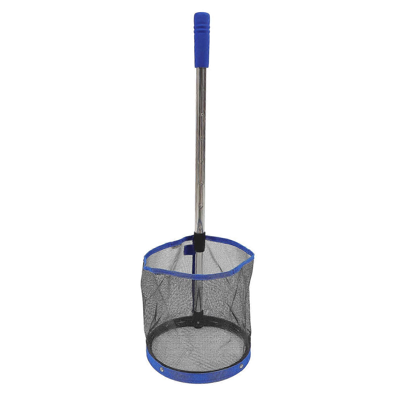 Pingpong Ball Retriever Table Tennis Ball Picker Container Portable Pick Up Net Bag Training Tool for Ball(Blue)